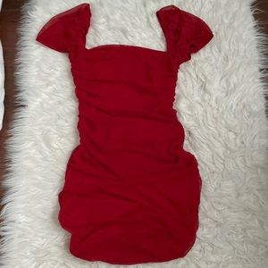 Princess Polly Charvi Mini Dress Maroon